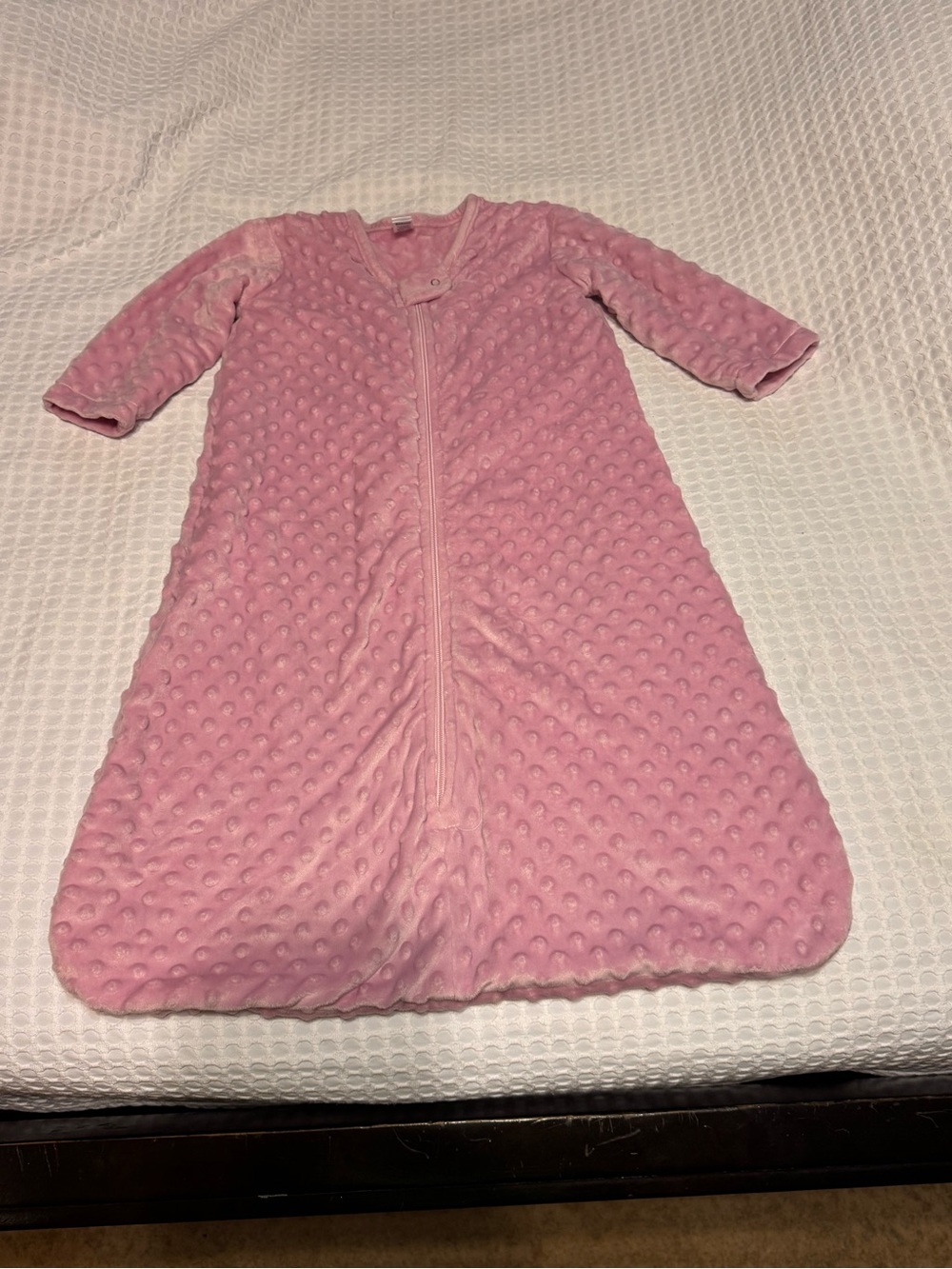 Hudson Baby Pink Minky Sleep Sack with Dots